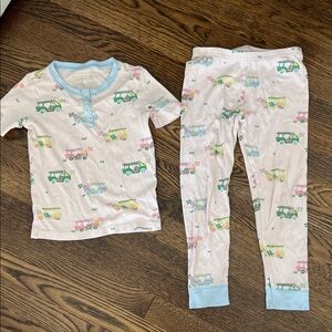 The Beaufort Bonnet Company Kids Pajama Set with golf Cart Print